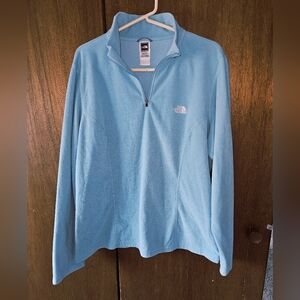 The North Face Sky Blue Quarter-Zip Fleece TKA100 | Womens XXL
